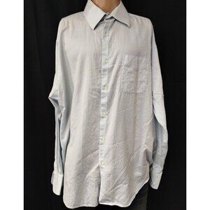 Oscar De La Renta Men's Blue Shirt/Button Up 18-36/37 SKU 3993
